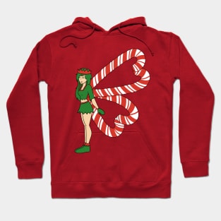 Candy Cane Fairy Elf Hoodie